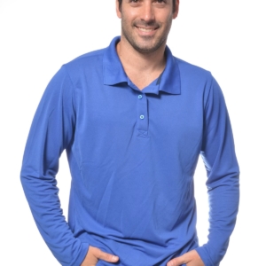 Playera Tipo Polo Manga Larga